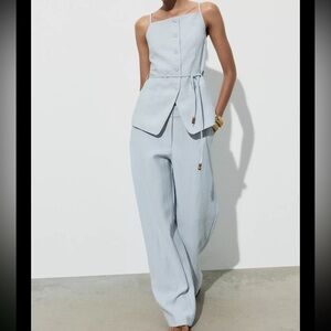 Zara set beaded vest top and pants